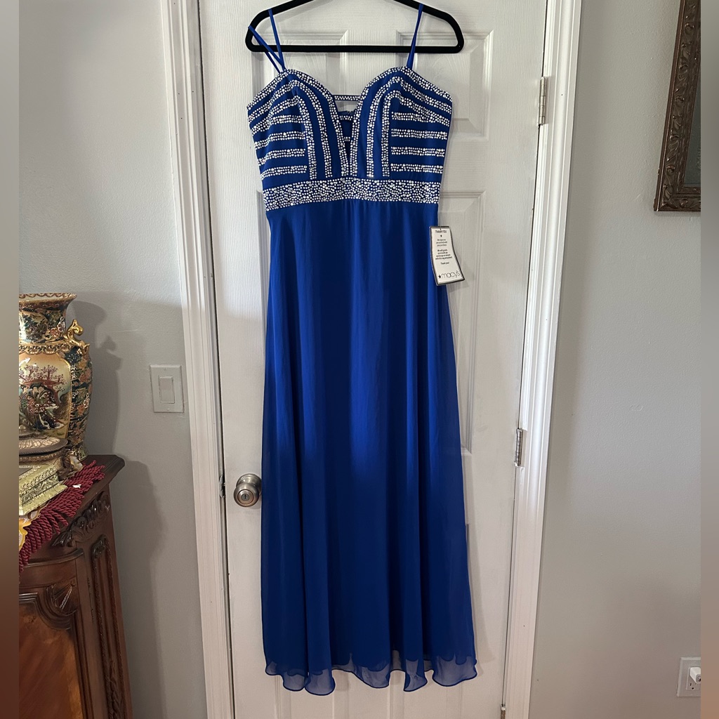 Brand New Royal Blue Strapless Dress Size 13